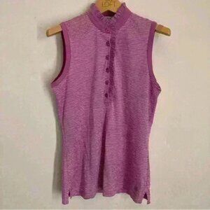 Clover by Bobby Jones Women’s Golf Shirt Sleeveless with Ruffle Size Small